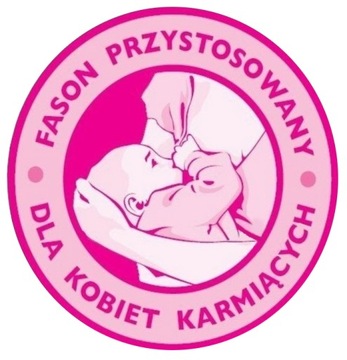 KOSZULA nocna ciążowa do karmienia RADOŚĆ Róż *S*