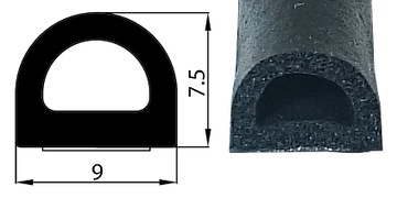 Уплотнители окон, окна PROFIL D, 100 метров