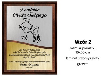 Prezent na chrzest święty Pamiątka chrztu grawer