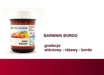 BARWNIK SPOŻYWCZY W ŻELU - 35g - BORDO BYRGUNDY