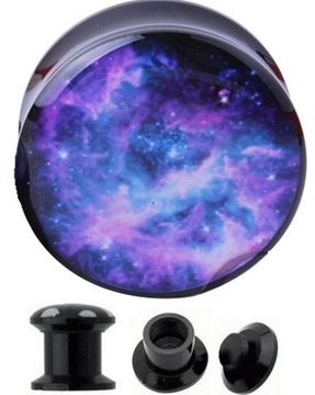 TUNELE PLUGI AKRYLOWY TUNEL PLUG GALAXY 22 mm