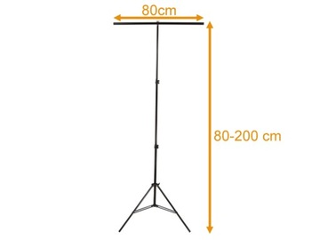 ТИП КОМПЛЕКТА Т-образной балки, штатив 80 см, 200 см BST200
