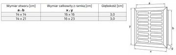 Решетка вентиляционная 14х21, нержавеющая сталь, косая, EWL