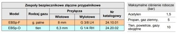 Быстроразъемный кислородный разъем STB EBSP-O с предохранителем