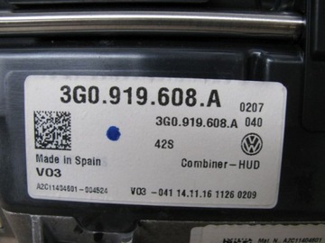 VW PASSAT B8 ARTEON HEAD UP 3G0919608A