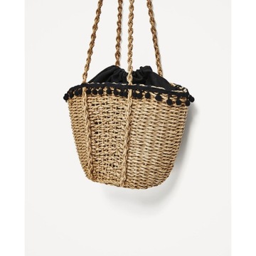 ZARA BASIC torebka koszyk basket jemerced 4828/204