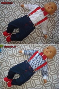 8 CZĘŚCI GARNITUREK CHRZTU KURTKA SWETEREK 62