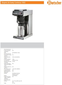 ZAPARZACZ EKSPRES DO KAWY CONTESSA + 50 FILTRÓW!