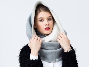 gruby ZIMOWY komin DRESOWY z zapinką - ZOLLA