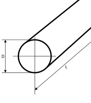 Pręt poliamid wałek fi 20x1000mm PA6+MoS2 czarny