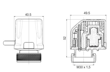 Термопривод NC Watts M30x1,5 Floor 11 шт.