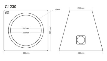 Корпус сабвуфера C1230 для басов, 30 см, 12 дюймов, 30 литров, закрытый