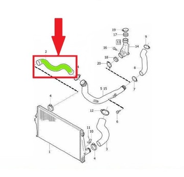 RURA INTERCOOLERA VOLOVO S60 S80 V70 2.4 30645935