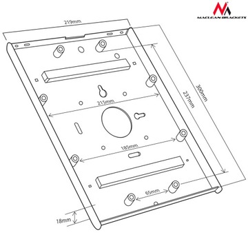 Настенная подставка для планшета с замком MC-676