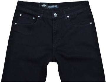 Spodnie męskie jeans Big More 610 czarne L32 pas 112 cm 43/32