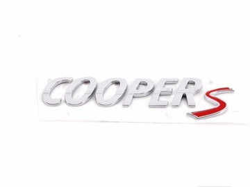 Oryginalny napis emblemat MINI Cooper S