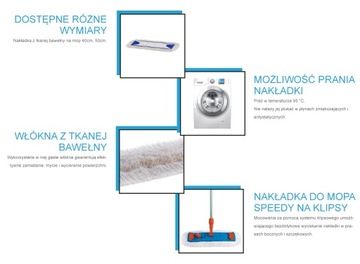 5SZT Nakładki z bawełny TKANEJ, speedy 50 cm