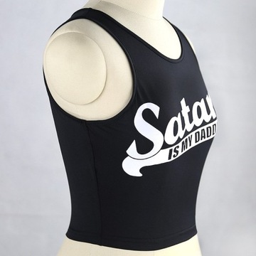 Bluzka Koszulka Crop Top Satan is my daddy XL