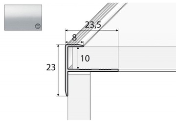 A85 Profil aluminiowy schodowy SREBRO 100cm