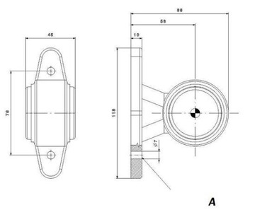 Lampa obrysowa rogowa krótka LED obrysówka naczepa laweta przyczepa 12/24V