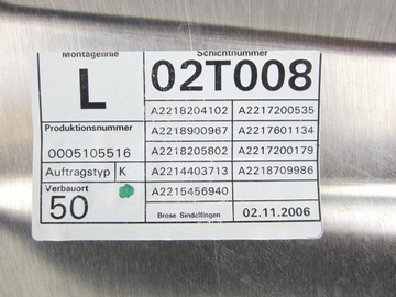 MECHANIZMUS OKNO PŘEDNÍ LEVÝ MERCEDES W221 '07