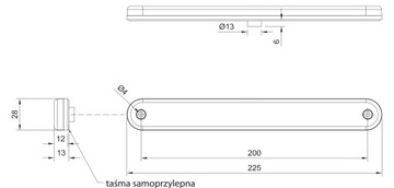 Uniwersalne trzecie światło stop lampa led Fristom FT-190 LED