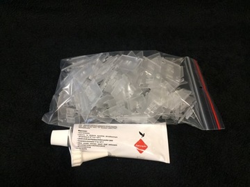 Кошачьи сетчатые крючки для CAT 80 ПК + клей для каждой семьи. Сетка