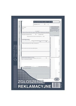 DRUK ZGŁOSZENIE REKLAMACYJNE 601-1 A4