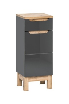 Szafka Bali niska stojąca dąb / szara wys. 86 cm