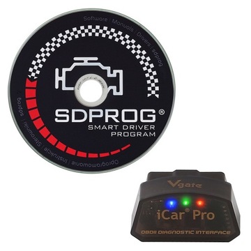 PL SDPROG OBDII + Interfejs iCar PRO BT - POLSKI