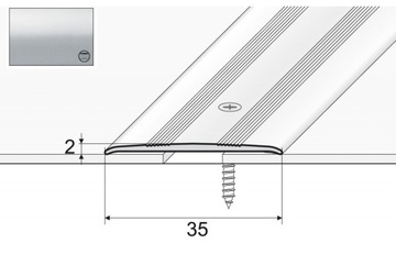 Listwa łączeniowa A08 do wykładzin 180cm SREBRO