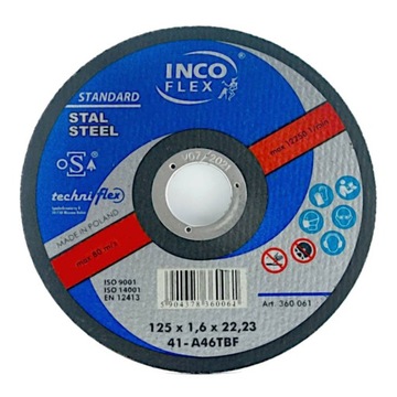 TARCZA DO CIĘCIA METALU 125x1,6 INCO FLEX