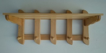 WIESZAK WIESZACZEK DREWNIANY 47cm SOLIDNY KOLORY