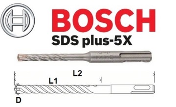 Ударная дрель BOSCH SDS-plus 5X 10x550x610 мм