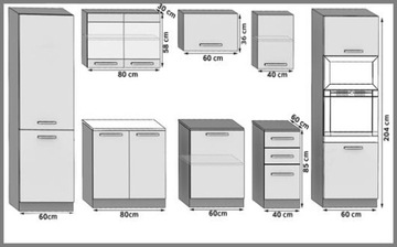 Кухонная мебель Комплект кухонной мебели с ТОП