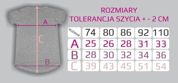 TUNIKA KOSZULKA Z TWOIM NADRUKIEM IMIĘ JAKOŚĆ! 92