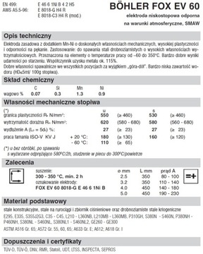 ЭЛЕКТРОДЫ BOHLER FOX EV 60 3.2 LINCOLN 4.2кг