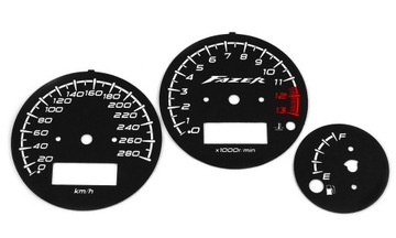 Yamaha FZS 1000 Fazer Tarcze Zegarów CZARNE