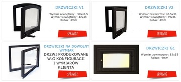 DRZWICZKI ŻELIWNE DO KOMINKA G1 DRZWI KOMINKOWE