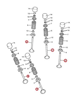 KOMPLET ZAWORÓW TYTAN IN EX YAMAHA YZF 450 OEM