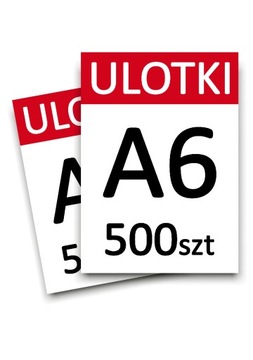 Ulotki A6 500 szt. dwustronne