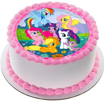 OPŁATEK GRUBY NA TORT KONIKI PONY EQUESTRIA GIRLS