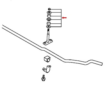 Втулки подвески стабилизатора L200 PAJERO MR296507