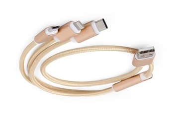 USB-кабель 1м 3в1 для зарядки micro usb usb c apple