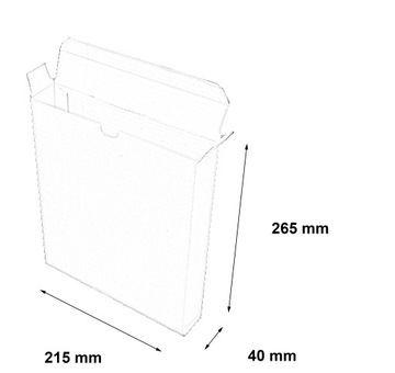 КАРТОННАЯ КОРОБКА 215x40x265 мм КОРОБКА ДЛЯ ОБСЛУЖИВАНИЯ 20 шт.