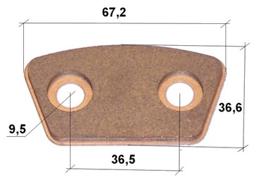 SPIEK TARCZY SPRZĘGŁA 67,2x36,6x3,6 X00274