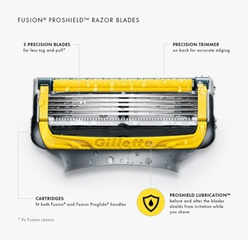 Gillette Fusion 5 Proshield, набор из 8 лезвий (мощные)