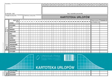 Kartoteka urlopów offset Michalczyk i Prokop A5 banderola 20 kart 525-3