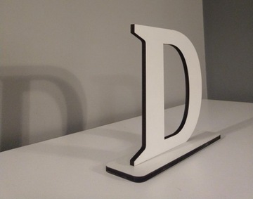 ДЕРЕВЯННЫЕ БУКВЫ D 18СМ - СВАДЕБНЫЕ ИМЕННЫЕ УКРАШЕНИЯ