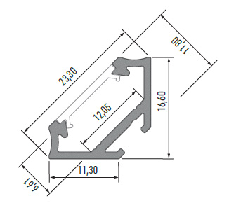PROFIL ALUMINIOWY C BIAŁY 2M DO TAŚM LED
